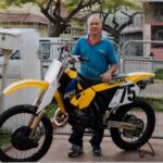 Victor Pires with one of his prized bikes.